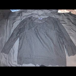 Black Crochet Blouse